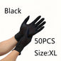 PrimeMarket™ ProShield Black Nitrile Disposable Gloves (50PCS) – Powder-Free, Heavy-Duty & Touchscreen Compatible