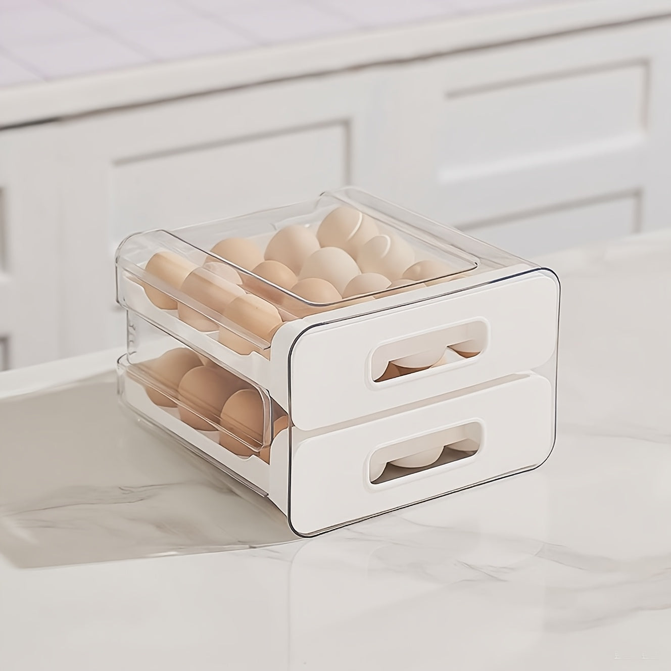 Primemarket™ 32-Grid Double Layer Storage Organizer – Large Capacity Drawer System for Kitchen & Home