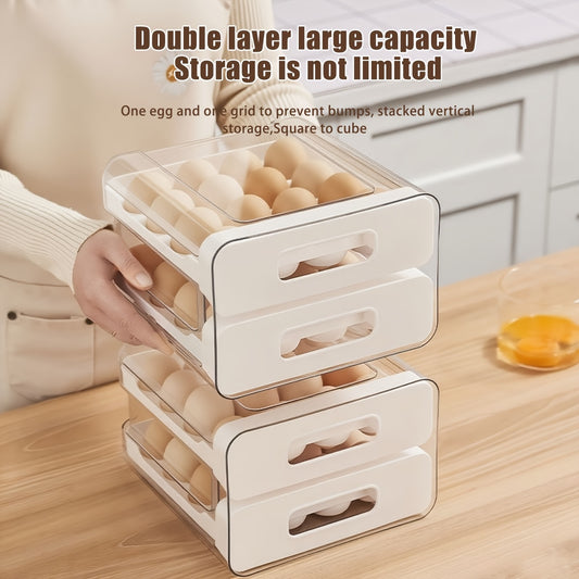 Primemarket™ 32-Grid Double Layer Storage Organizer – Large Capacity Drawer System for Kitchen & Home