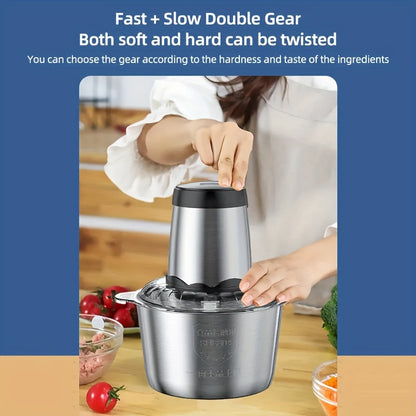 ProChef™ 2L Electric Stainless Steel Food Processor – Powerful Multi-Function Kitchen Chopper