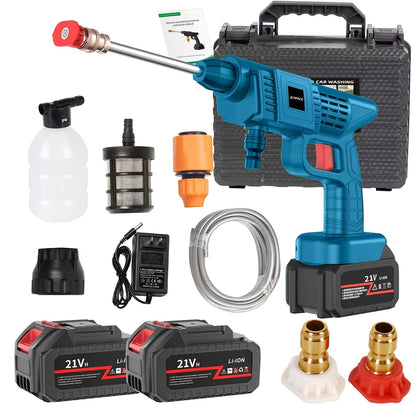 PrimeMarket™ HydroForce Pro Cordless High-Pressure Washer – Portable Rechargeable Power Cleaner with Dual Battery System
