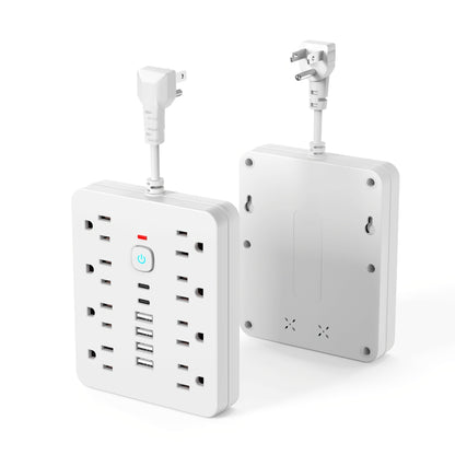 PrimeMarket™ PowerMax 14-In-1 Wall Outlet Extender with USB Ports & Smart Switch – Surge Protected Power Strip