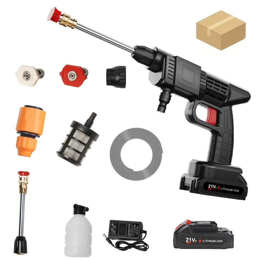 PrimeMarket™ HydroForce Pro Cordless High-Pressure Washer – Portable Rechargeable Power Cleaner with Dual Battery System