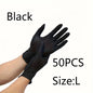 PrimeMarket™ ProShield Black Nitrile Disposable Gloves (50PCS) – Powder-Free, Heavy-Duty & Touchscreen Compatible