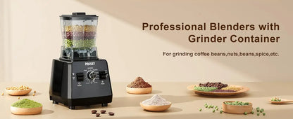 PrimeMarket ProBlend 2400W High-Performance Blender & Grinder Combo – 68oz BPA-Free Pitcher, 6-Blade Stainless Steel, Ice Crushing & Smoothie Power