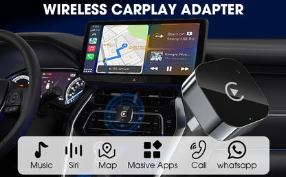 Wireless Carplay Adapter Plug and Play Wired to Wireless Carplay Dongle for iPhone iOS Auto Car Navigation