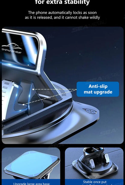 Universal Car Phone Holder Dashboard Mount – Anti-Slip Adjustable Smartphone Stand for GPS Navigation