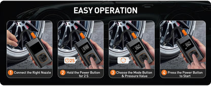 PrimeAir™ Wireless Digital Tire Inflator – 150PSI High Power Compressor