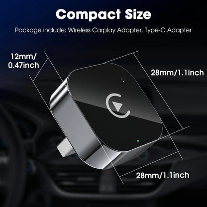 Wireless Carplay Adapter Plug and Play Wired to Wireless Carplay Dongle for iPhone iOS Auto Car Navigation