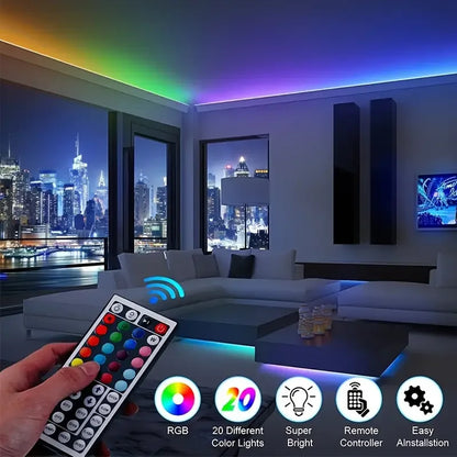 PRIME MARKET™ 40M RGB LED Strip Lights with Remote – Smart Color Changing Light Kit for Bedroom, Gaming Room & Home Deco