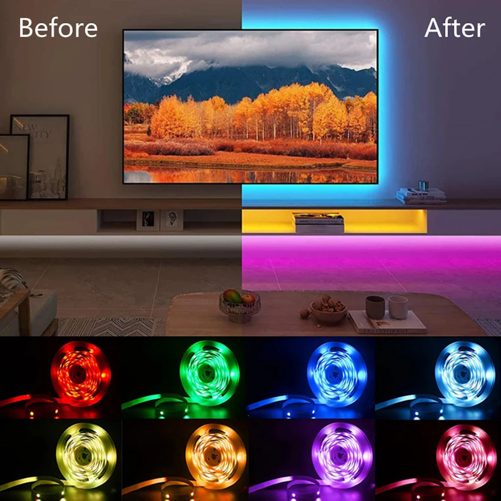 PRIME MARKET™ 40M RGB LED Strip Lights with Remote – Smart Color Changing Light Kit for Bedroom, Gaming Room & Home Deco
