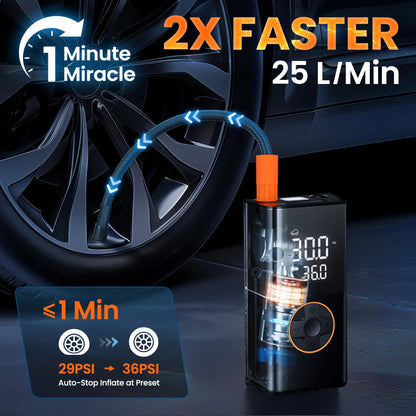 PrimeAir™ Wireless Digital Tire Inflator – 150PSI High Power Compressor