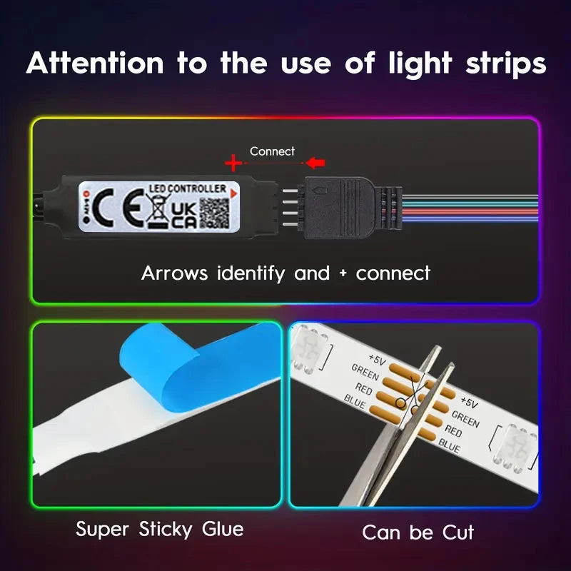 PRIME MARKET™ 40M RGB LED Strip Lights with Remote – Smart Color Changing Light Kit for Bedroom, Gaming Room & Home Deco