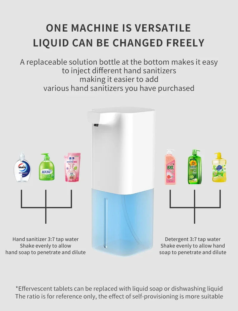 Automatic Touchless Soap Dispenser – USB Rechargeable Infrared Sensor Foaming Hand Soap Dispenser for Kitchen & Bathroom