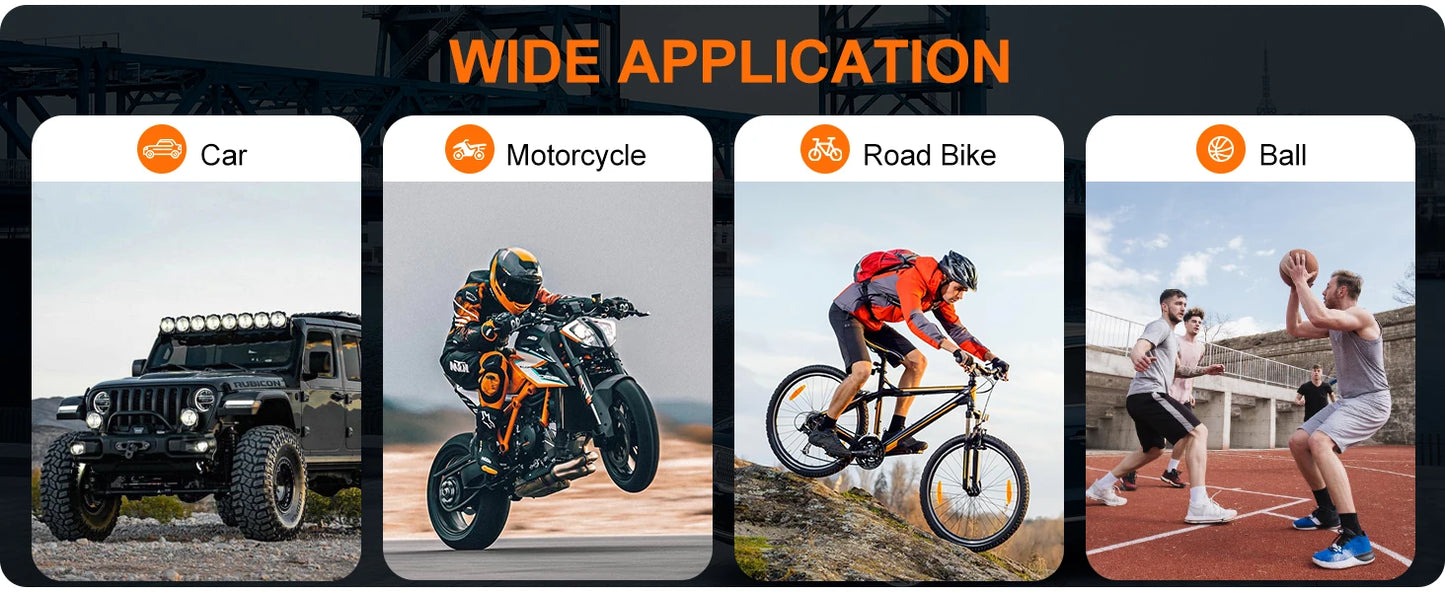 PrimeAir™ Wireless Digital Tire Inflator – 150PSI High Power Compressor