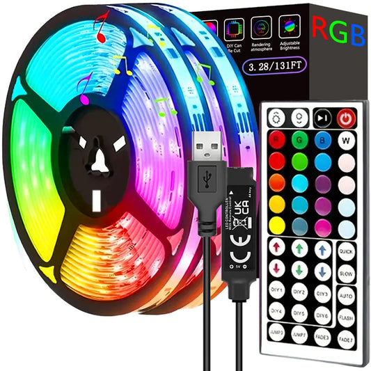 PRIME MARKET™ 40M RGB LED Strip Lights with Remote – Smart Color Changing Light Kit for Bedroom, Gaming Room & Home Deco