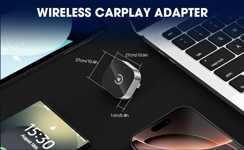 Wireless Carplay Adapter Plug and Play Wired to Wireless Carplay Dongle for iPhone iOS Auto Car Navigation