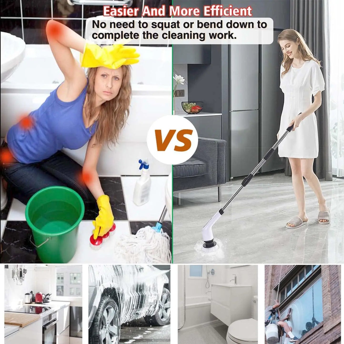 PrimeClean™ 360° Power Scrubber – Effortless Deep Cleaning