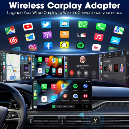 Wireless Carplay Adapter Plug and Play Wired to Wireless Carplay Dongle for iPhone iOS Auto Car Navigation