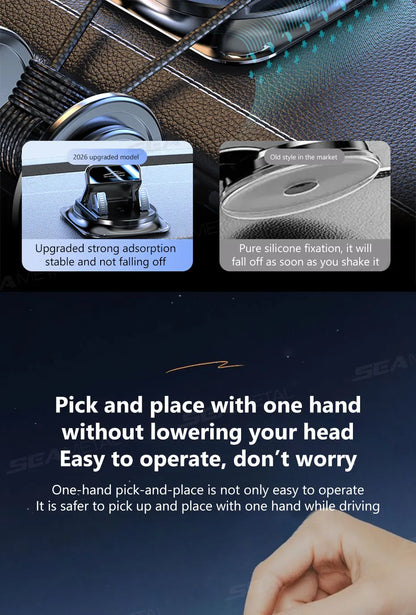 Universal Car Phone Holder Dashboard Mount – Anti-Slip Adjustable Smartphone Stand for GPS Navigation