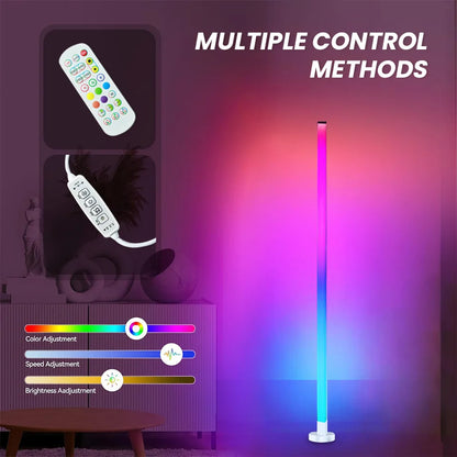 150cm Smart RGB LED Corner Floor Lamp – App & Remote Control Ambient Light for Bedroom, Gaming & Living Room