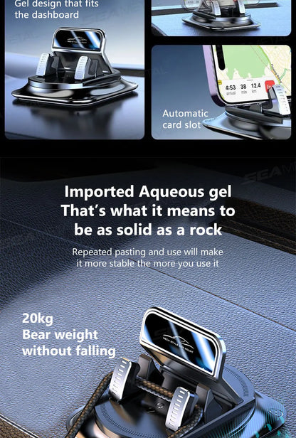 Universal Car Phone Holder Dashboard Mount – Anti-Slip Adjustable Smartphone Stand for GPS Navigation