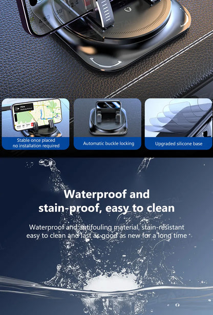 Universal Car Phone Holder Dashboard Mount – Anti-Slip Adjustable Smartphone Stand for GPS Navigation