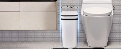 PrimeMarket™ SmartMotion 12L Automatic Touchless Trash Can – 2 Pack Motion Sensor Garbage Bin with Soft-Close Lid for Bathroom & Bedroom