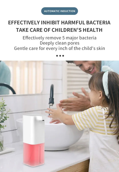 Automatic Touchless Soap Dispenser – USB Rechargeable Infrared Sensor Foaming Hand Soap Dispenser for Kitchen & Bathroom