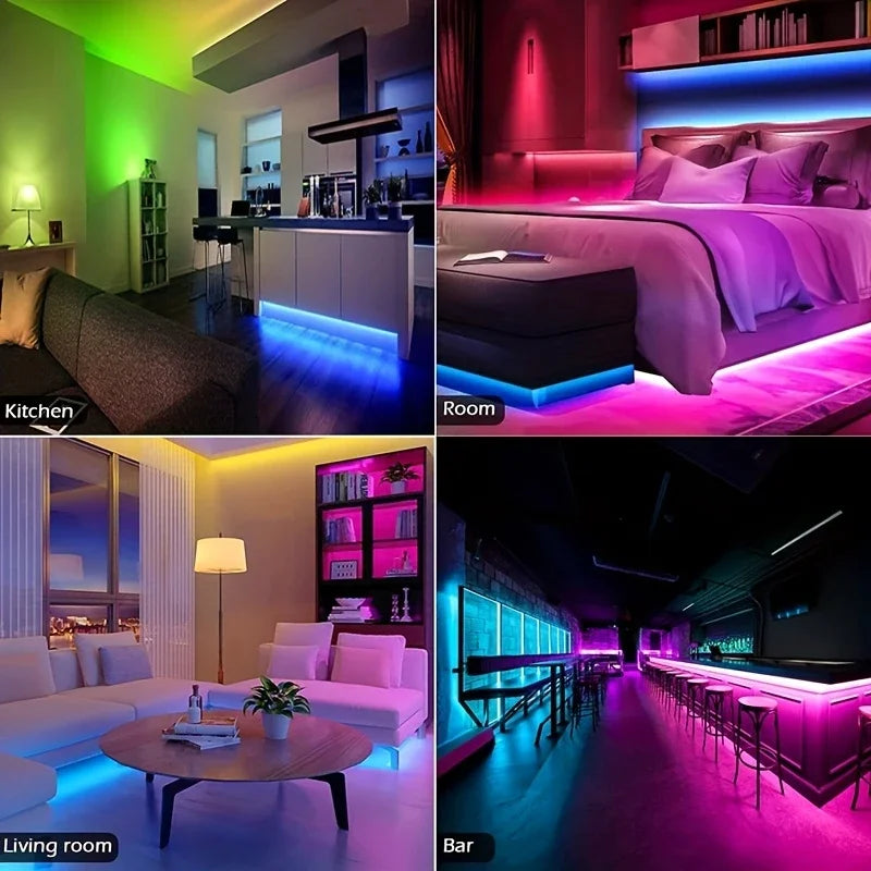 PRIME MARKET™ 40M RGB LED Strip Lights with Remote – Smart Color Changing Light Kit for Bedroom, Gaming Room & Home Deco