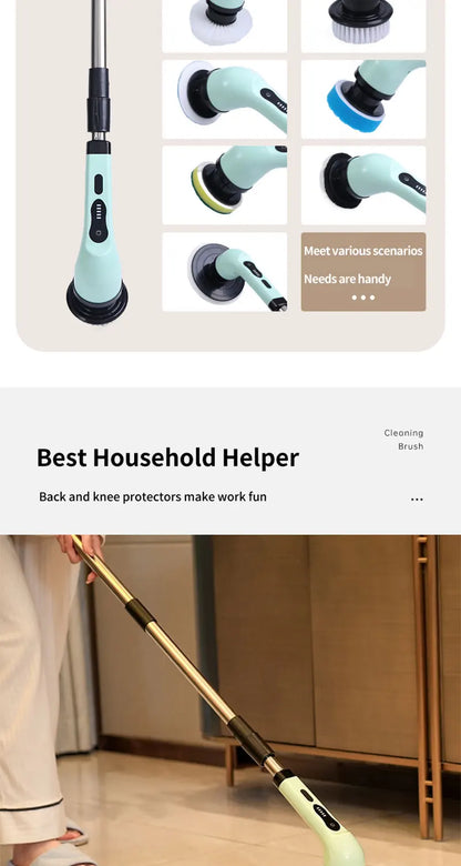 PrimeClean™ 360° Power Scrubber – Effortless Deep Cleaning