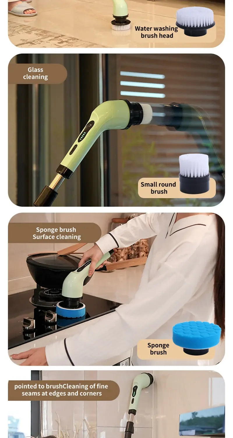 PrimeClean™ 360° Power Scrubber – Effortless Deep Cleaning