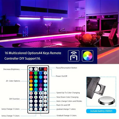 PRIME MARKET™ 40M RGB LED Strip Lights with Remote – Smart Color Changing Light Kit for Bedroom, Gaming Room & Home Deco