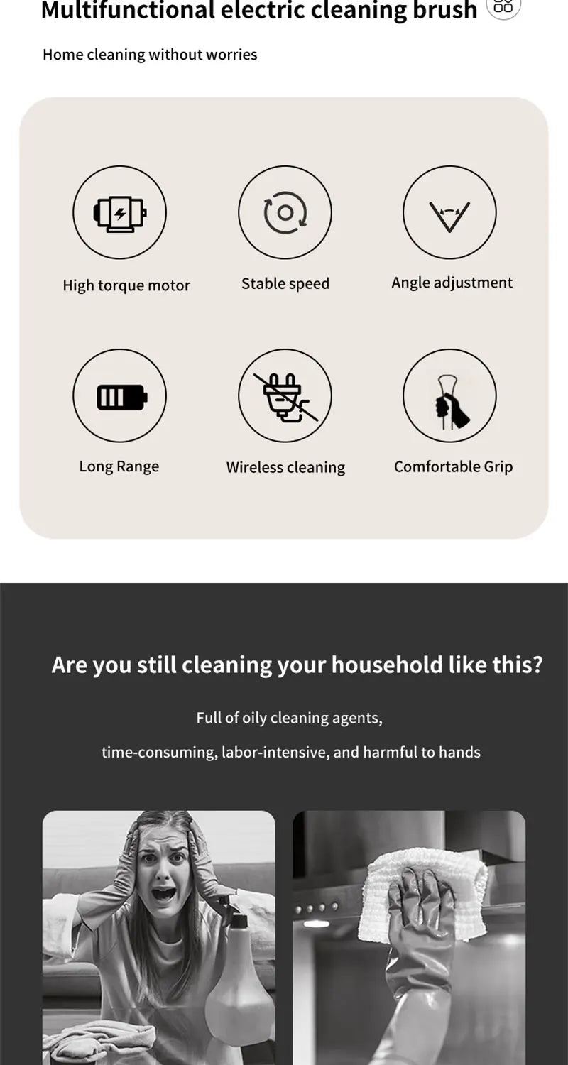 PrimeClean™ 360° Power Scrubber – Effortless Deep Cleaning