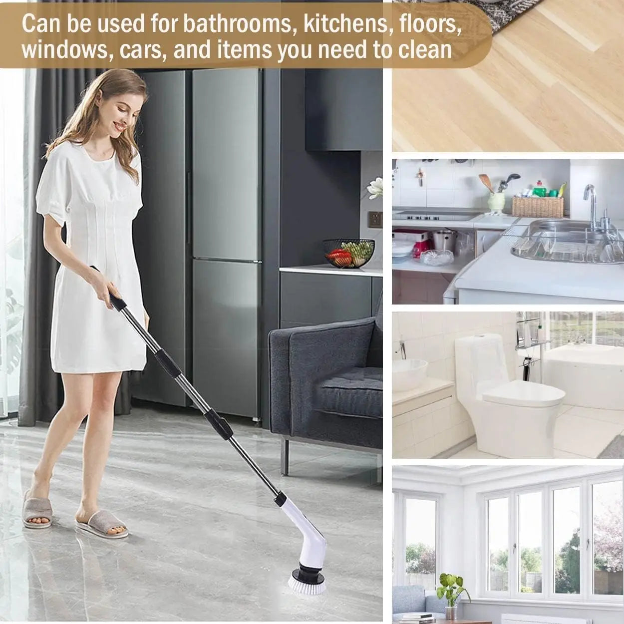 PrimeClean™ 360° Power Scrubber – Effortless Deep Cleaning
