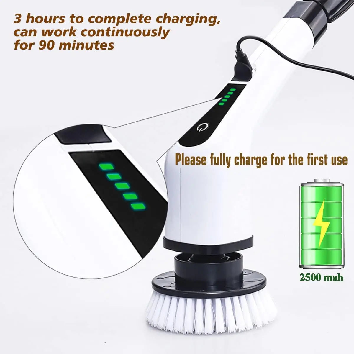 PrimeClean™ 360° Power Scrubber – Effortless Deep Cleaning