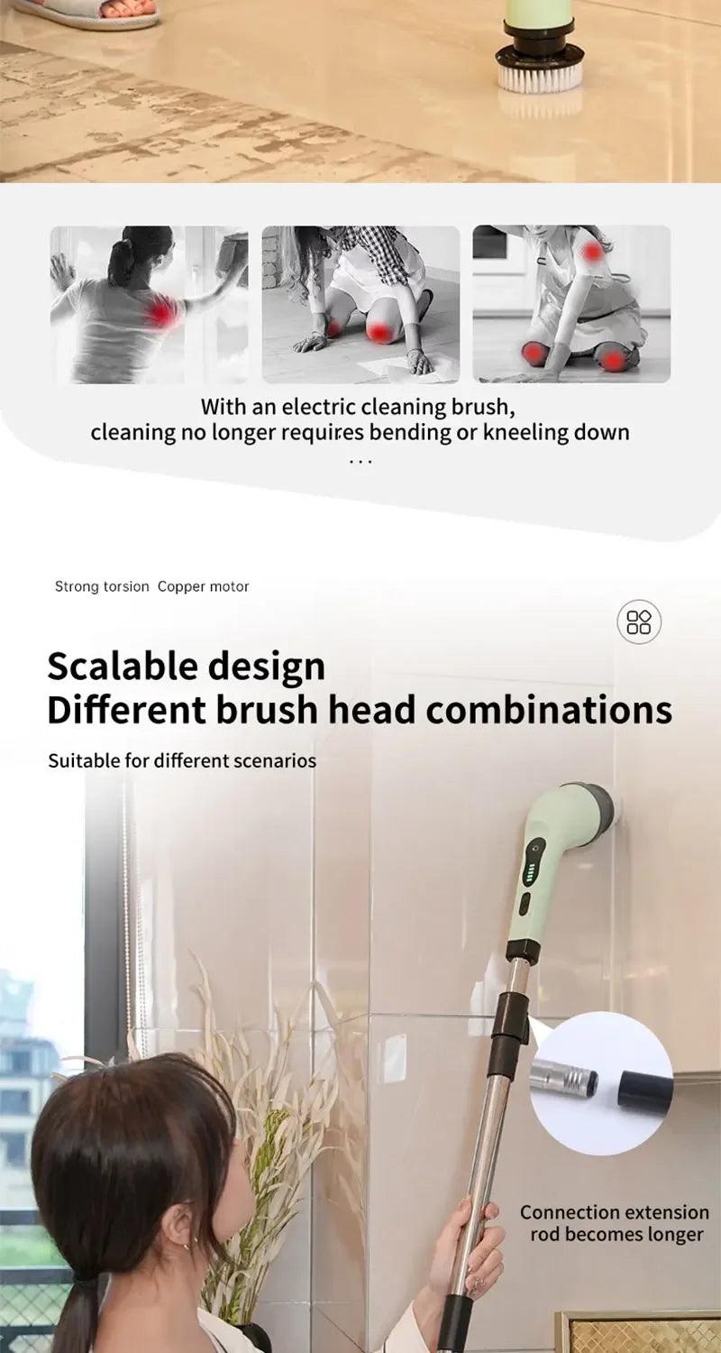 PrimeClean™ 360° Power Scrubber – Effortless Deep Cleaning