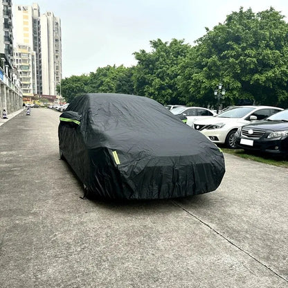 Waterproof Car Cover Size L – Full Exterior Protection with Reflective Strips for Sedans & Compact SUVs