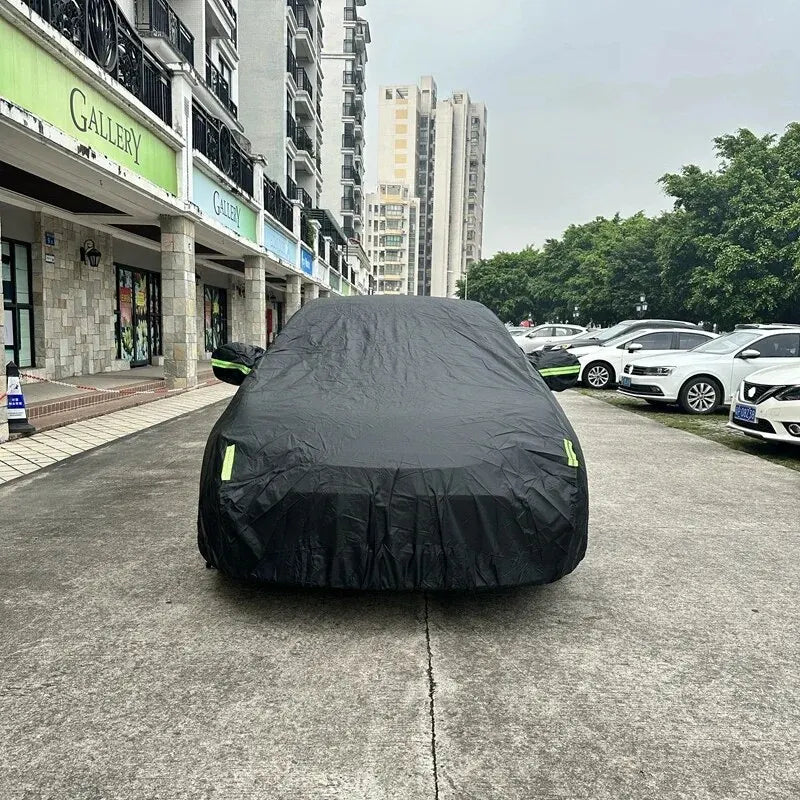Waterproof Car Cover Size L – Full Exterior Protection with Reflective Strips for Sedans & Compact SUVs