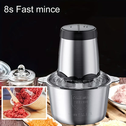 ProChef™ 2L Electric Stainless Steel Food Processor – Powerful Multi-Function Kitchen Chopper