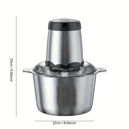 ProChef™ 2L Electric Stainless Steel Food Processor – Powerful Multi-Function Kitchen Chopper