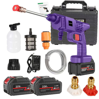 PrimeMarket™ HydroForce Pro Cordless High-Pressure Washer – Portable Rechargeable Power Cleaner with Dual Battery System